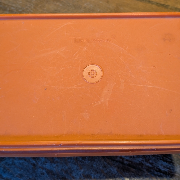 Orange Tupperware Storage Container - Picture 3 of 3